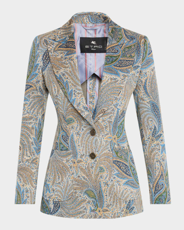 Foliage Single-Breasted Jacket